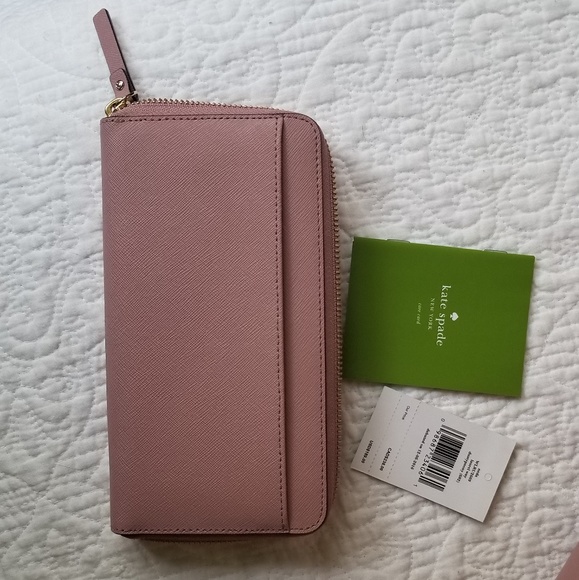 SOLD!Kate Spade Neda Laurel Way wallet dusty peony - Picture 3 of 4